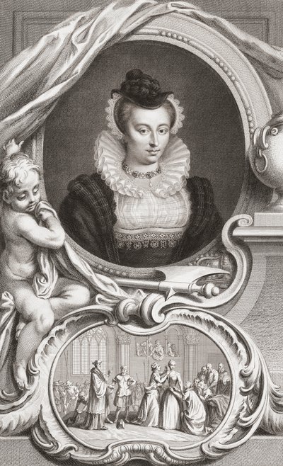 Marie, skotská královna od Jacobus Houbraken