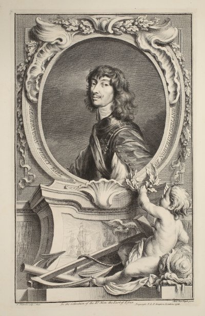 Portrét Algernona Percyho, hraběte z Northumberlandu, ilustrace z 