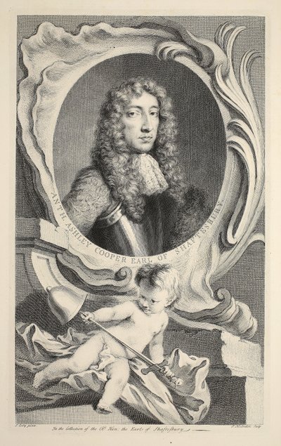 Portrét Anthonyho Ashleyho Coopera, hraběte z Shaftesbury, ilustrace z 