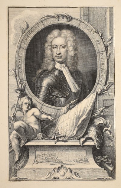 Portrét Charlese Mordaunta, hraběte z Peterborough, ilustrace z 