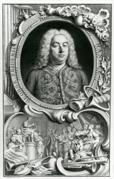 Portrét George Fredericka Händela, 1768 od Jacobus Houbraken