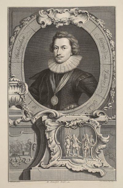 Portrét George Villierse, vévody z Buckinghamu, ilustrace z 