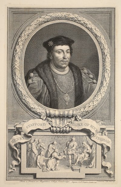 Portrét Henryho Stafforda, vévody z Buckinghamu, ilustrace z 