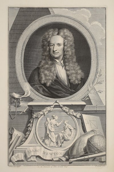 Portrét Isaaca Newtona, ilustrace z 