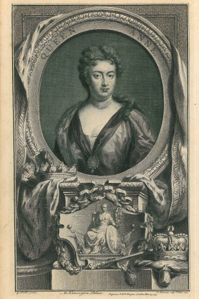 Královna Anna od Jacobus Houbraken
