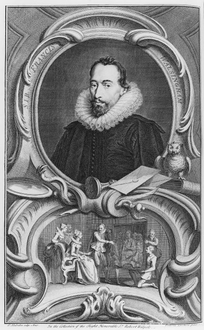 Sir Francis Walsingham, 1738 od Jacobus Houbraken