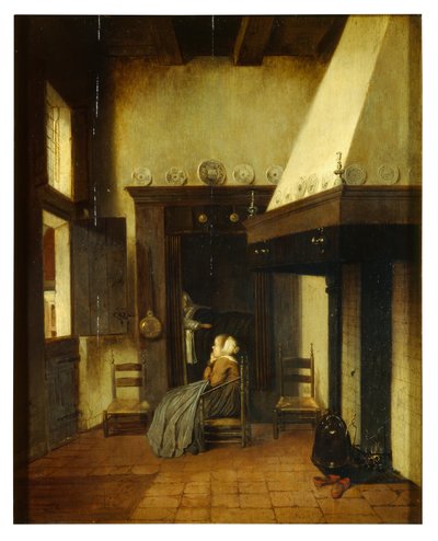 Sestra (olej na panelu) od Jacobus Vrel or Frel