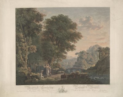 Arcadisch landschap met dansende figuren Arcadisch landschap / Pasage d