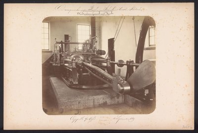 Pod parní čerpací stanicí s Vijzels / Capelle aan den IJssel 4. září 1869 (název na objektu) Rekultivace jezer v Schieland východně od Rotterdamu (název série na objektu) od Jacobus van Gorkom jr.