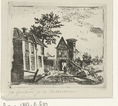 Panoráma města s bránou od Jacobus van Gorkom jr.