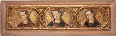Tři panny mučednice (malba na dřevěné desce) od Jacomart c.1413 61 Baco