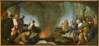 Támar je vedena na hranici od Jacopo (1510-92) Bassano