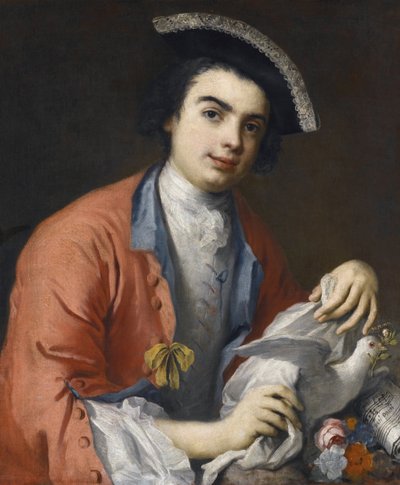 Portrét Carla Broschi dit Farinelli, kontraalt a sopránový zpěvák, italský kastrát - Portrét Carla Broschiho (1705-1782), známého jako Farinelli od Amigoni, Jacopo (1675-1752). Olej na plátně, rozměr: 76x63,5 - soukromá sbírka od Jacopo Amigoni
