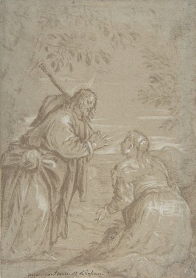 Kristus se zjevuje svaté Marii Magdaléně Noli Me Tangere, ca. 1560. od Jacopo Bassano.