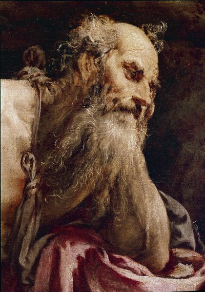 Svatý Jeroným v meditaci od Jacopo Bassano