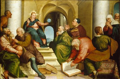 Kristus mezi lékaři, 1539 od Jacopo Bassano il vecchio