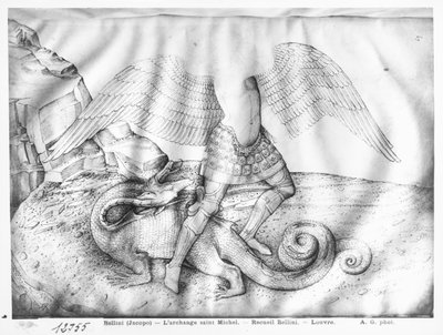 Archanděl St. Michael, kolem 1450 (inkoust na pergamenu) od Jacopo Bellini