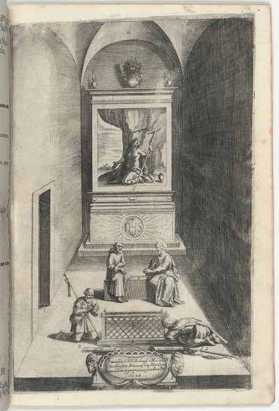 Interiér kaple Máří Magdalény [deska H] od Jacopo Ligozzi