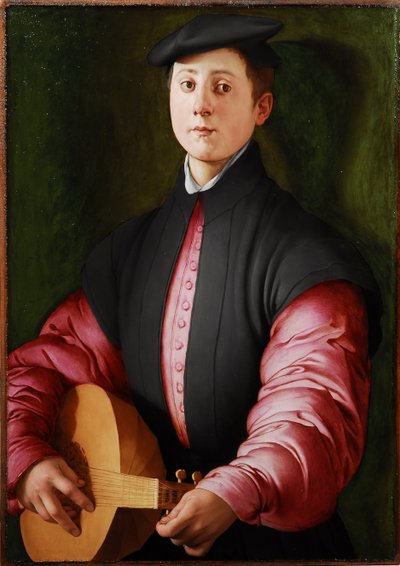 Portrét hráče na loutnu, c. 1528-1529 (olej na dřevě) od Jacopo Pontormo