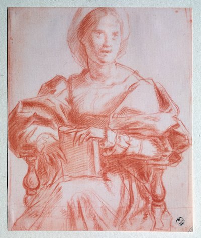 Sedící dáma - kresba od Jacopo Pontormo