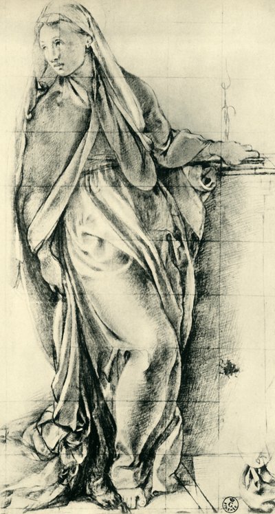 Náčrt Panny Marie pro zvěstování, polovina 16. století, 1943. od Jacopo Pontormo