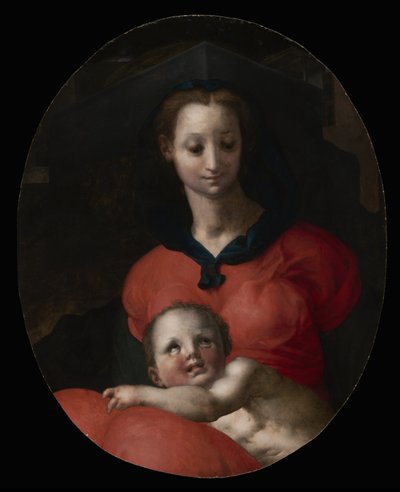 Panna a dítě, známá jako Madonna del Libro, kolem 1545-46 od Jacopo Pontormo