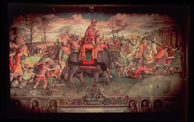 Hannibal překračující Alpy od Jacopo Ripanda