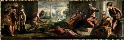Caius Mucius Scaevola před Porsennou Caius Mucius Scaevola ponoří ruku do ohně. (Malování od Jacopo Robusti Tintoretto