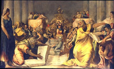 Kristus mezi lékaři od Jacopo Robusti Tintoretto