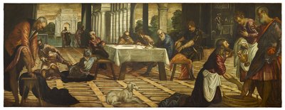 Kristus umývá svým učedníkům nohy, c. 1545-55 od Jacopo Robusti Tintoretto