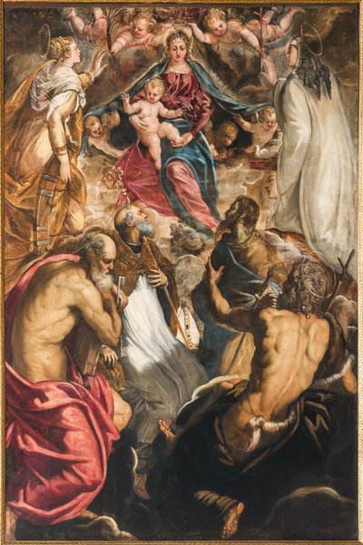 Madona s Ježíškem a svatými od Jacopo Robusti Tintoretto
