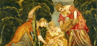 Mojžíš zachráněn z vod od Jacopo Robusti Tintoretto