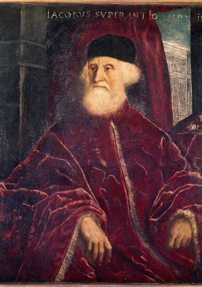 Portrét prokurátora Jacopo Soranzo (paianing, circa 1550) od Jacopo Robusti Tintoretto