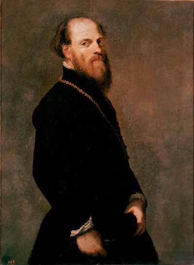 Obraz Portrét gentlemana ve zlatém řetězu od Jacopo Robusti dit Tintoretto od Jacopo Robusti Tintoretto