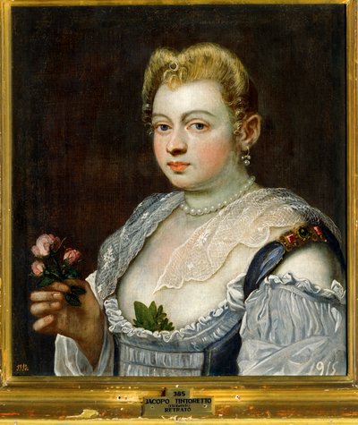 Portrét neznámé dámy ... (malba na plátně) od Jacopo Robusti Tintoretto