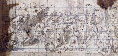 Studium na manželství v Káně od Jacopo Robusti Tintoretto