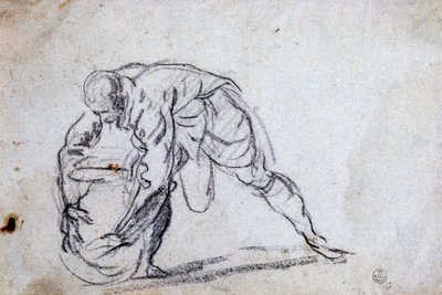 Studie pro prohnutou mužskou postavu od Jacopo Robusti Tintoretto