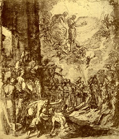 Studie k mučednictví svatého Štěpána, Tintoretto, 1913. od Jacopo Robusti Tintoretto