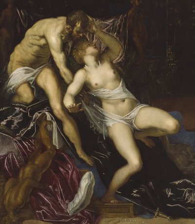 Tarquin a Lucretia, kolem 1578-80 (olej na plátně) od Jacopo Robusti Tintoretto