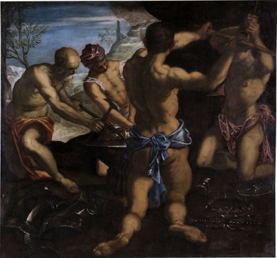 Forge of Vulcan, 1576-1577. od Jacopo Robusti Tintoretto