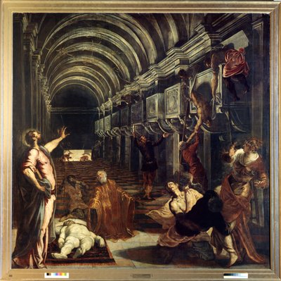 Nález těla svatého Marka od Jacopo Robusti Tintoretto