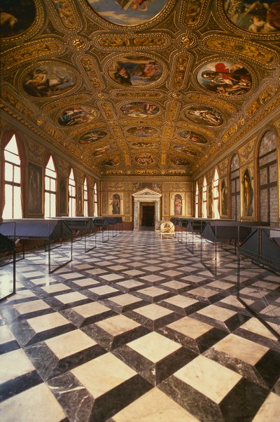 Sala Dorata, postavená v letech 1537-88 od Jacopo Sansovino