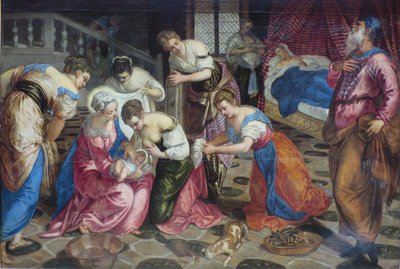 Narození svatého Jana Křtitele od Jacopo Tintoretto