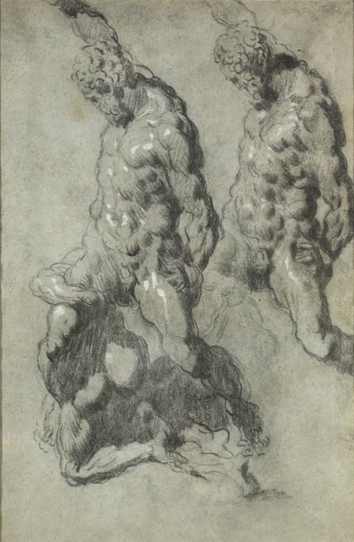 Dvě studie o Samsonovi zabíjejícím Filištínce od Jacopo Tintoretto