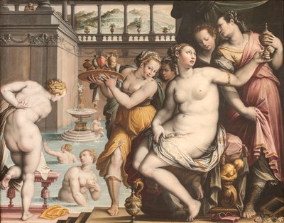 Bathsheba at Her Bath, 1573-1574. od Jacopo Zucchi