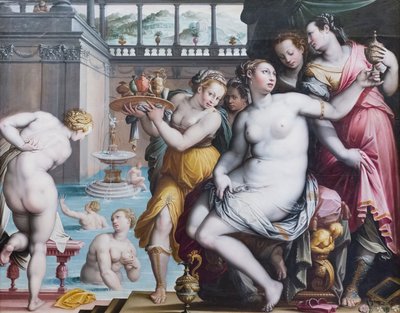 Batsheba ve své koupeli od Jacopo Zucchi