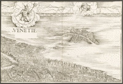 Pohled na Benátky [horní střední blok], 1500. od Jacopo de Barbari