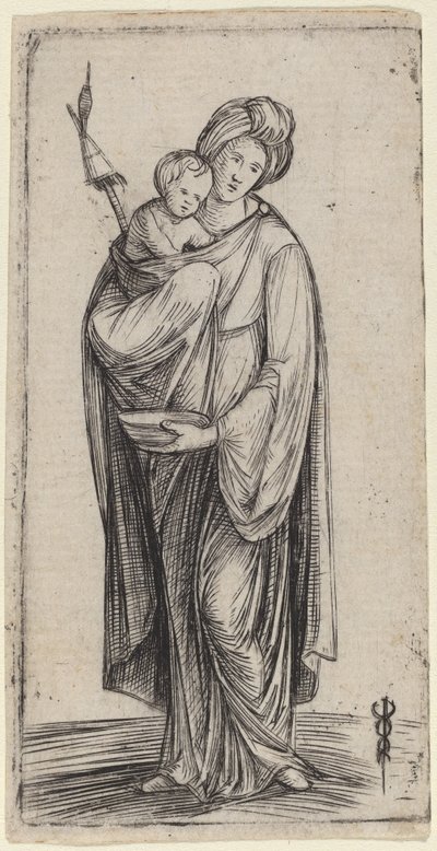 Žena a dítě s distancí od Jacopo de