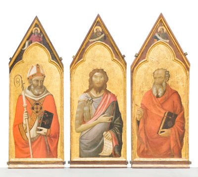 Svatý Jan Křtitel, svatý Jan evangelista, svatý Jiljí od Jacopo del Casentino