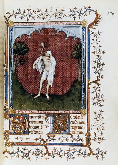 Davy, miniatura od Jacquemarta de Hesdina (1348-1413) z Petites Heures of Jean de France, Duc de Berry, ca 1386 od Jacquemart de Hesdin